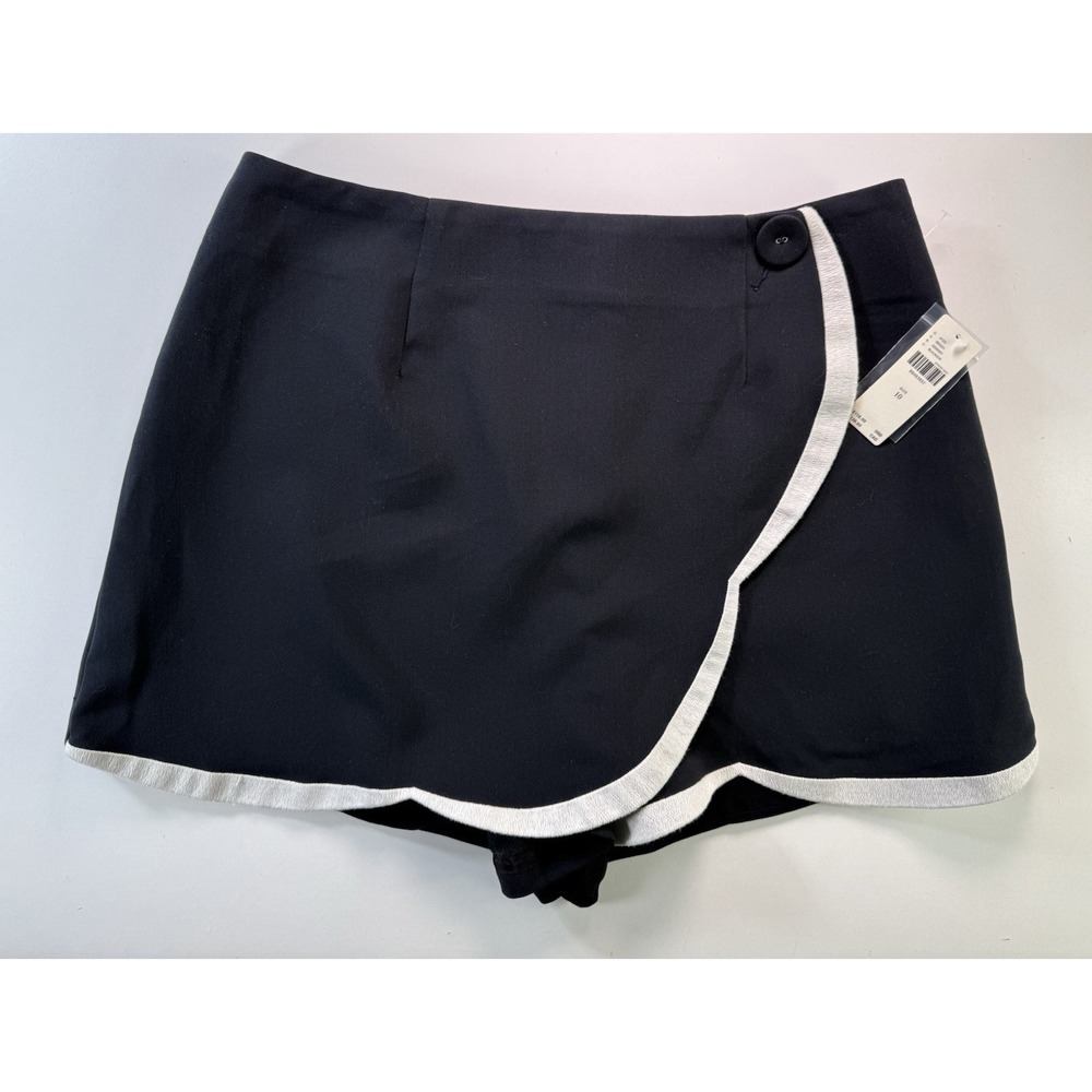 Anthropologie Maeve Scallop Skort US‎ Size 10 Black New - Picture 5 of 12